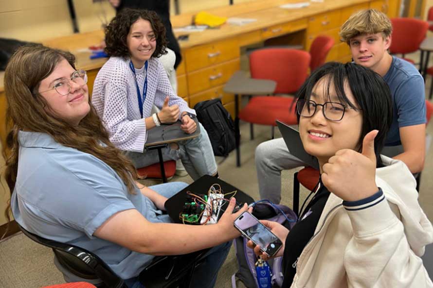 high school students at Emory