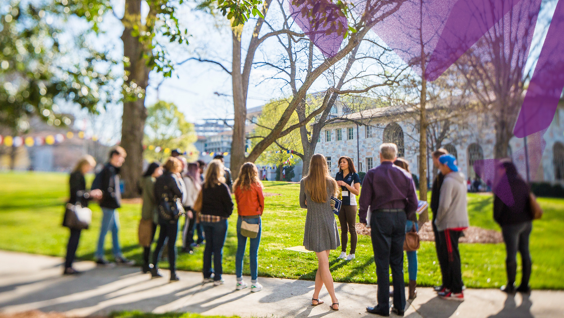 Tour group on ATL campus