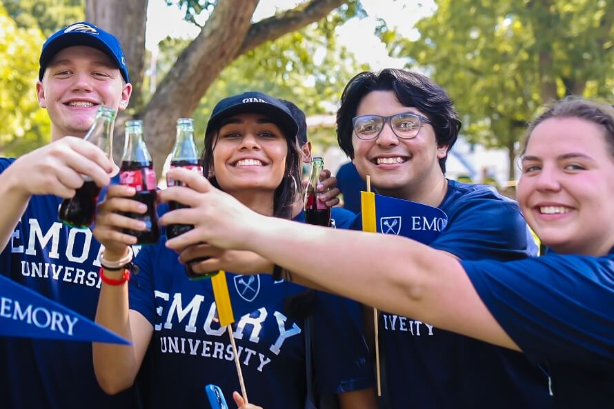 Students being part of the Emory community